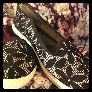 Cute black on white shoes
